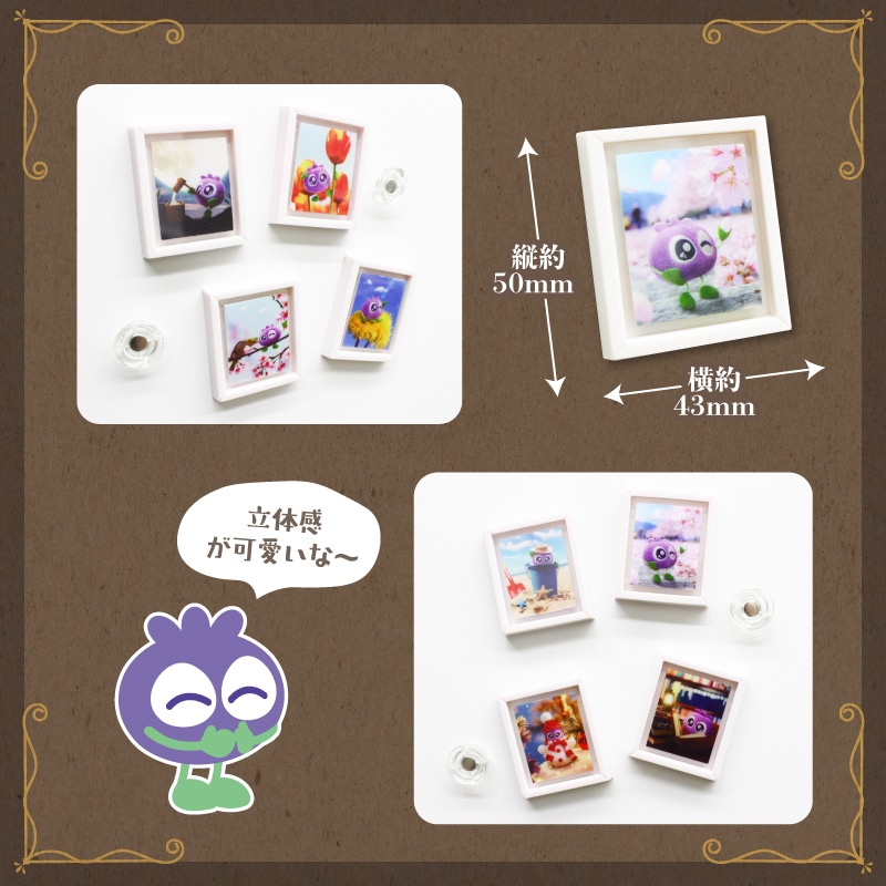 ブルブルくんミニ額縁マグネット（桜） 桜