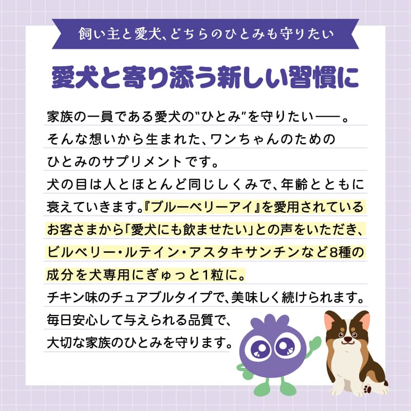 ブルーベリーアイ ワンワン 1袋