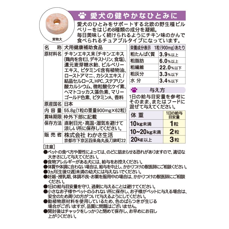 ブルーベリーアイ ワンワン 1袋