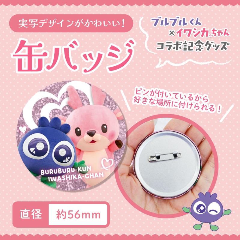 ブルブルくんイワシカちゃんコラボ缶バッジ