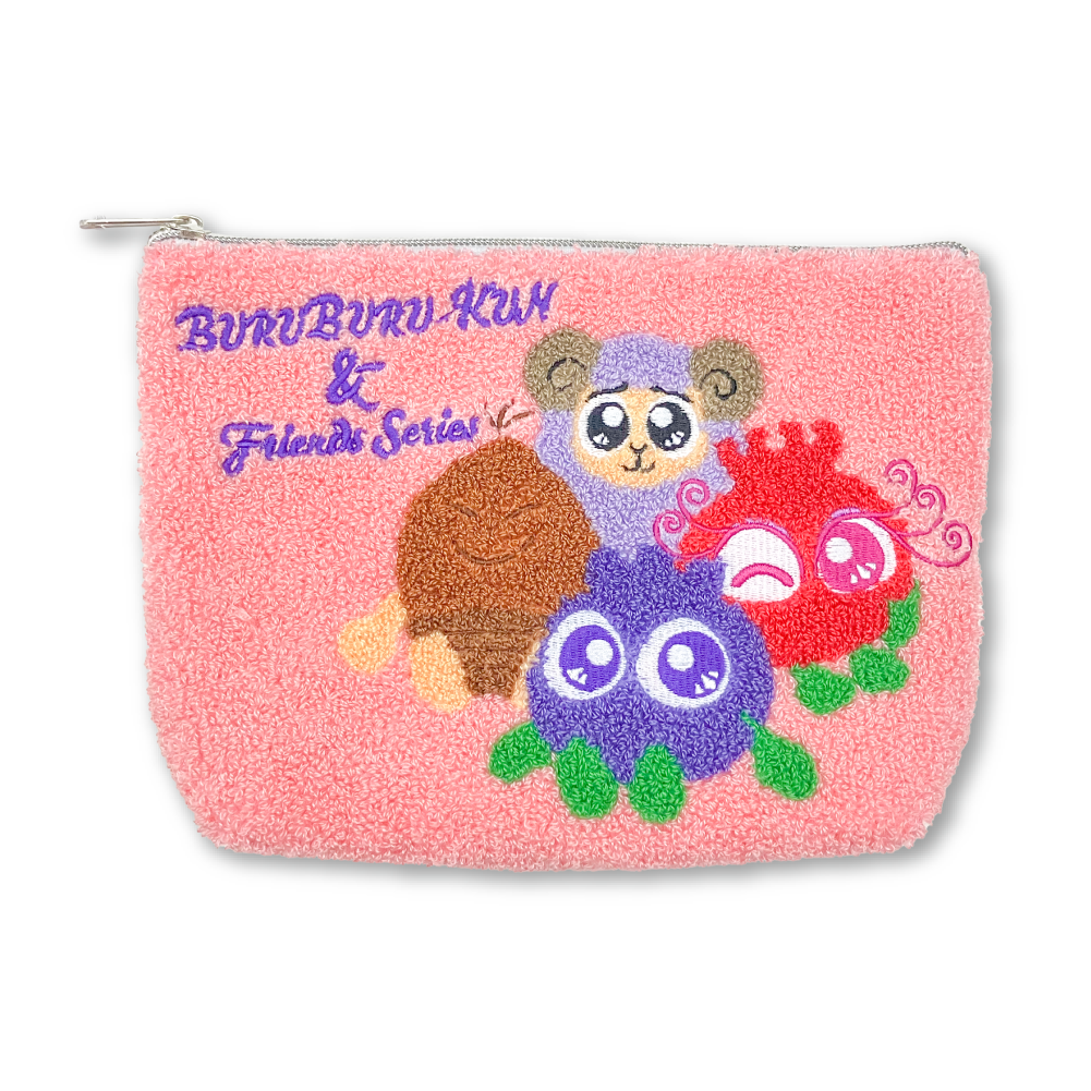 ブルブルくん サガラ刺繍ポーチ(friends)