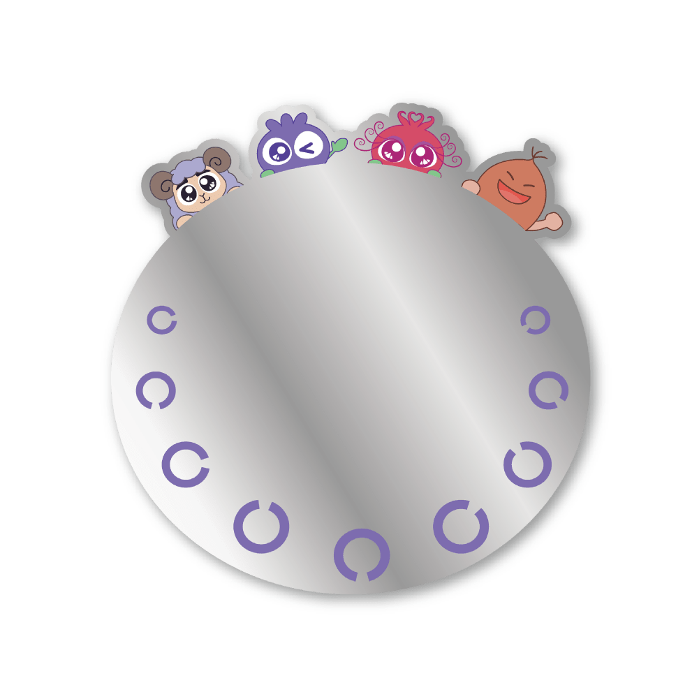 ブルブルくん ペタッとミラー(みんなと一緒)