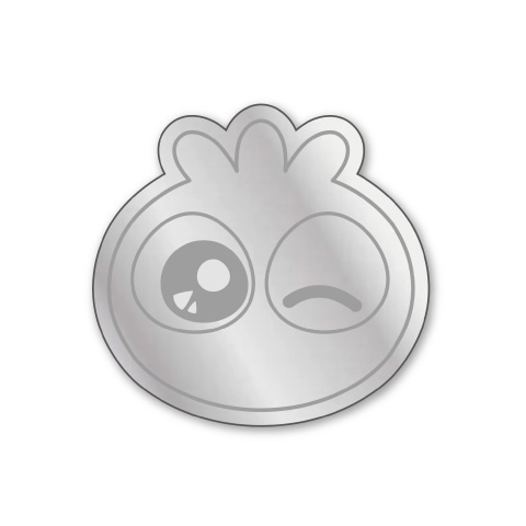 ブルブルくん ミラーステッカー(ブルブルくんフェイス)