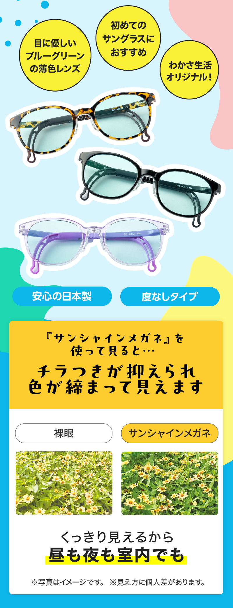 有害光線を吸収し内側からの反射も防ぐ