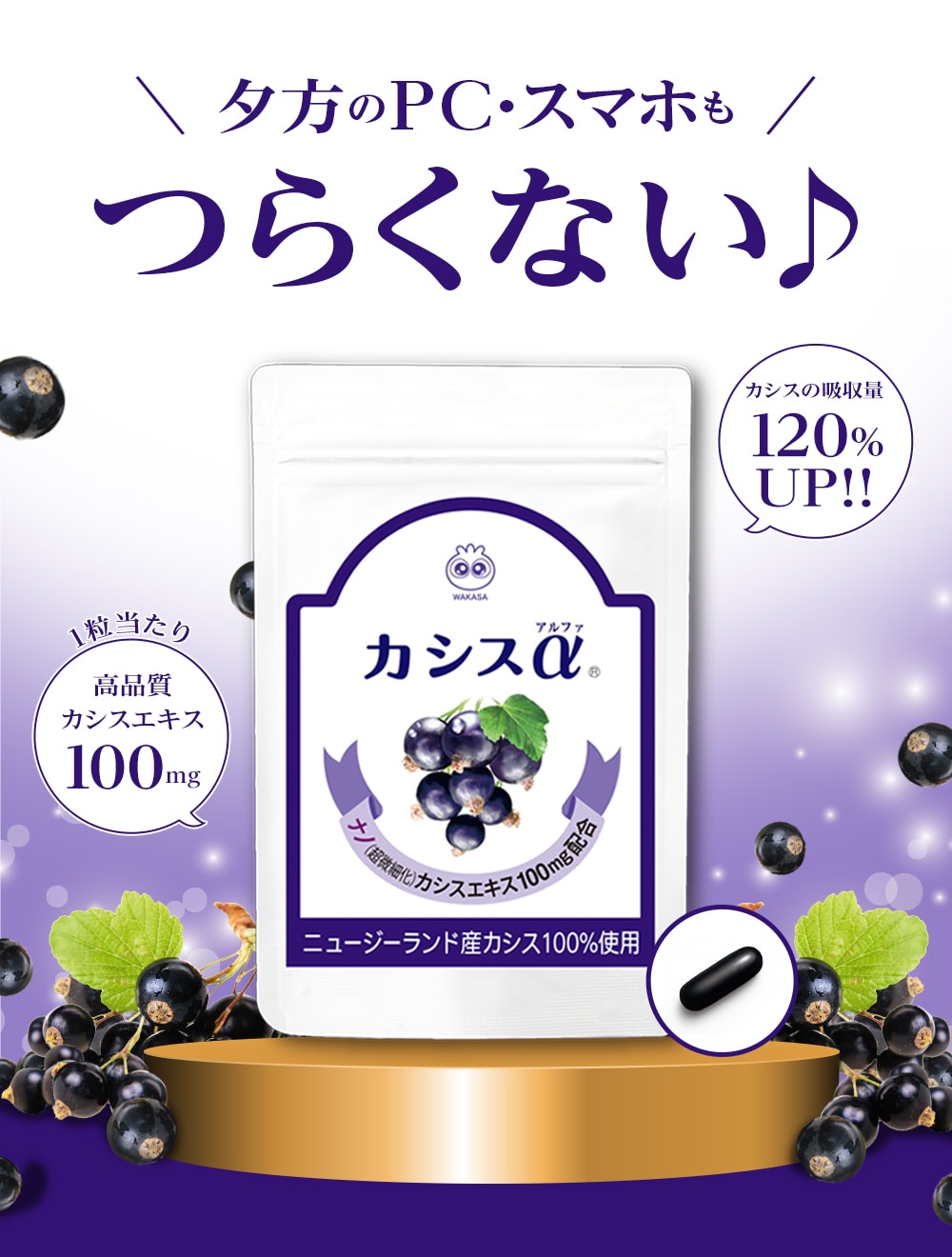 スマホ・パソコンをよく使う方にカシスα