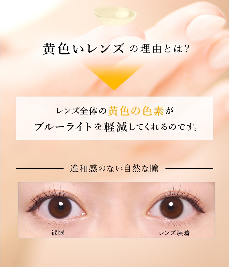 日本ではじめて。当社は製造販売業者として日本ではじめて1dayのブルーライトカットレンズを市場に送り出しました。