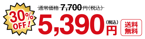 特別価格5,390円