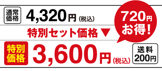 特別価格3,600円（税込）