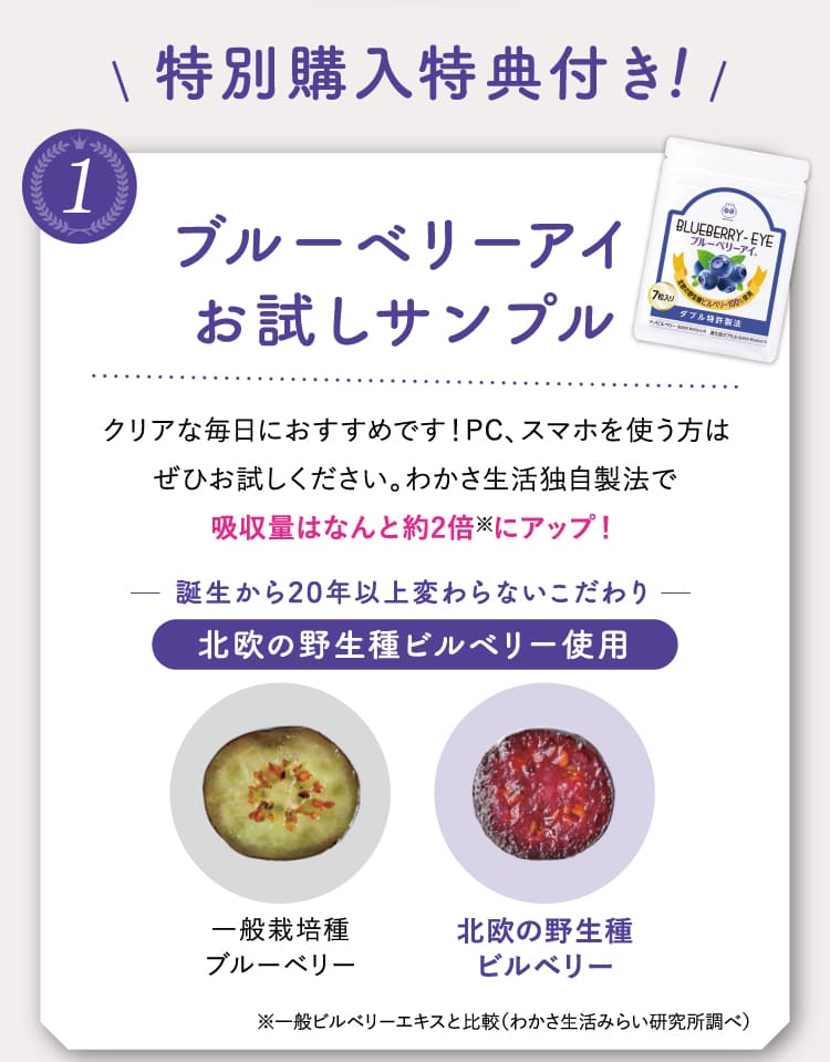 ブルーベリーアイお試しサンプル