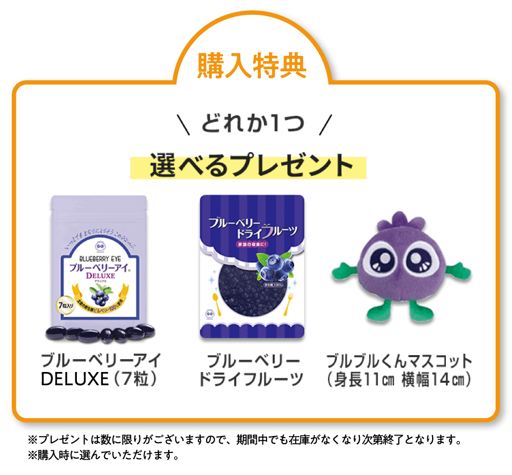 どれか1つ選べる購入特典