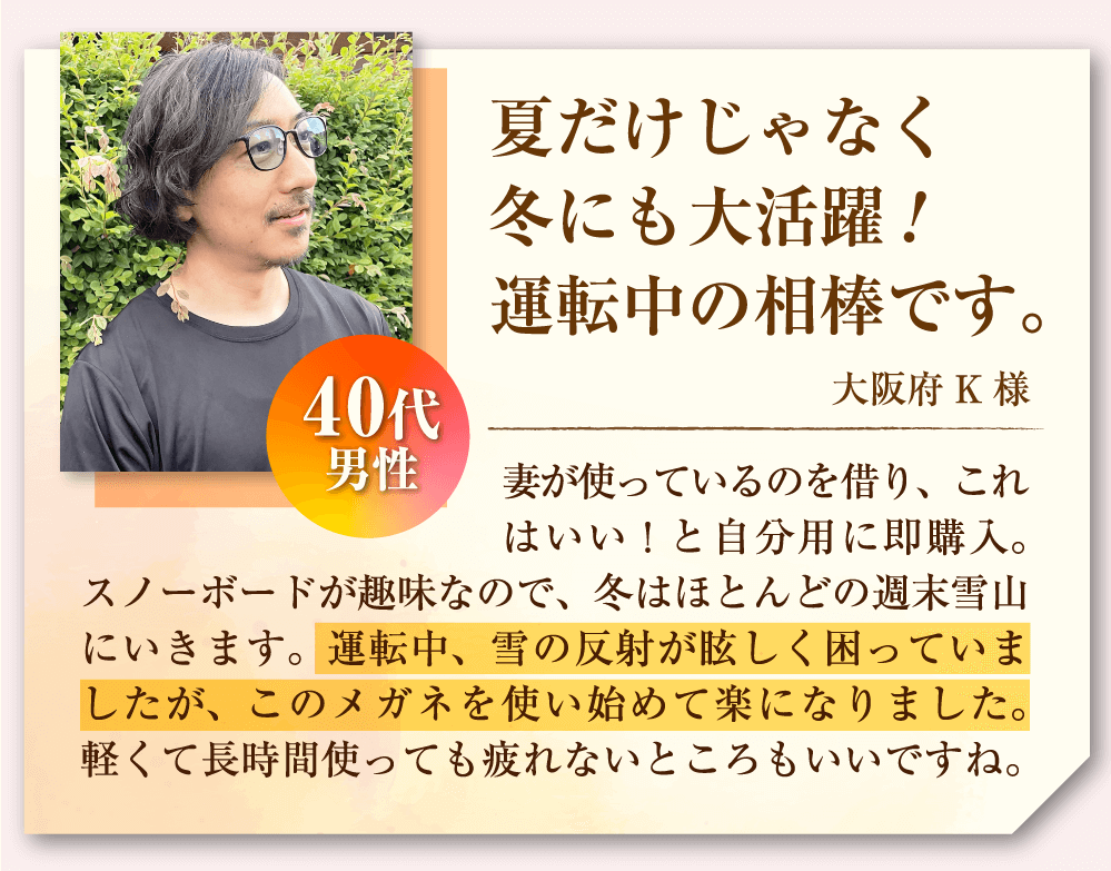 夏だけじゃなく冬にも大活躍!運転中の相棒です。