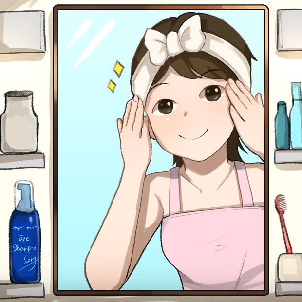『アイシャンプーロング』で目のまわりの汚れをすっきり落とせた女性