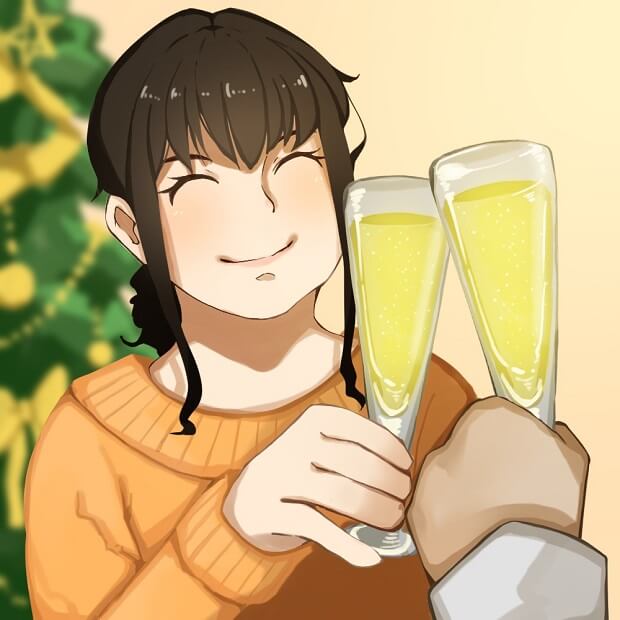 クリスマスに彼と過ごす女性の様子