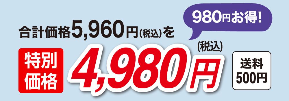 ４,９８０円（税込み）送料５００円