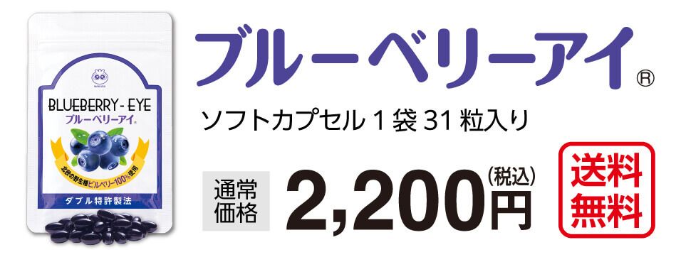 ブルーベリーアイ ソフトカプセル1袋31粒入り 通常価格2,200円（送料無料）