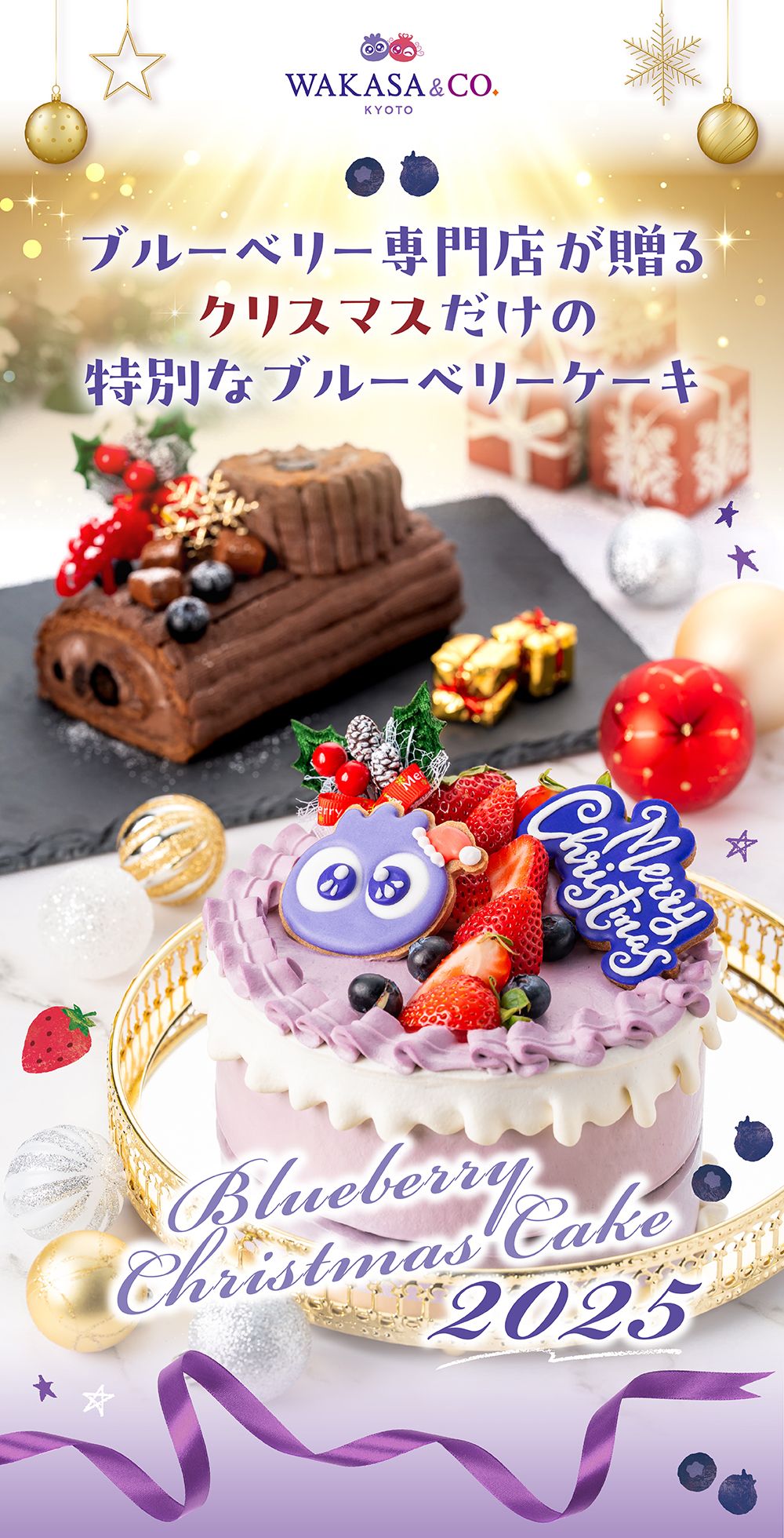 ブルーベリー専門店が送るクリスマスだけの特別なブルーベリーケーキ。