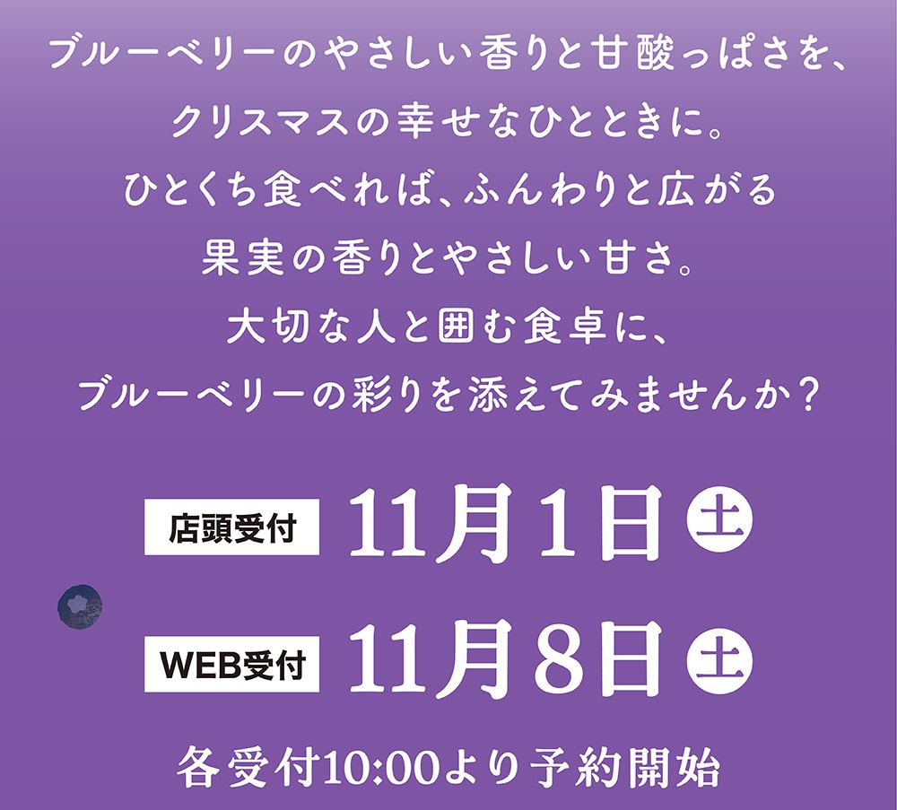 ブルーベリーのやさしい香りと甘酸っぱさをクリスマスの幸せなひとときに
