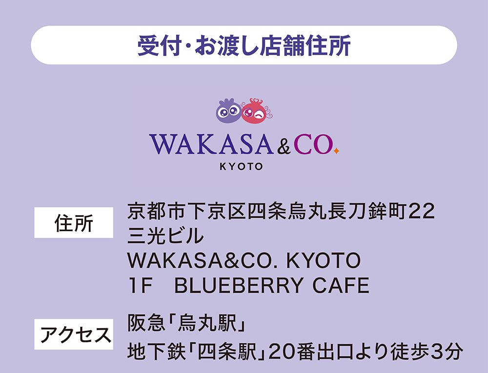 受付・お渡し店舗の住所