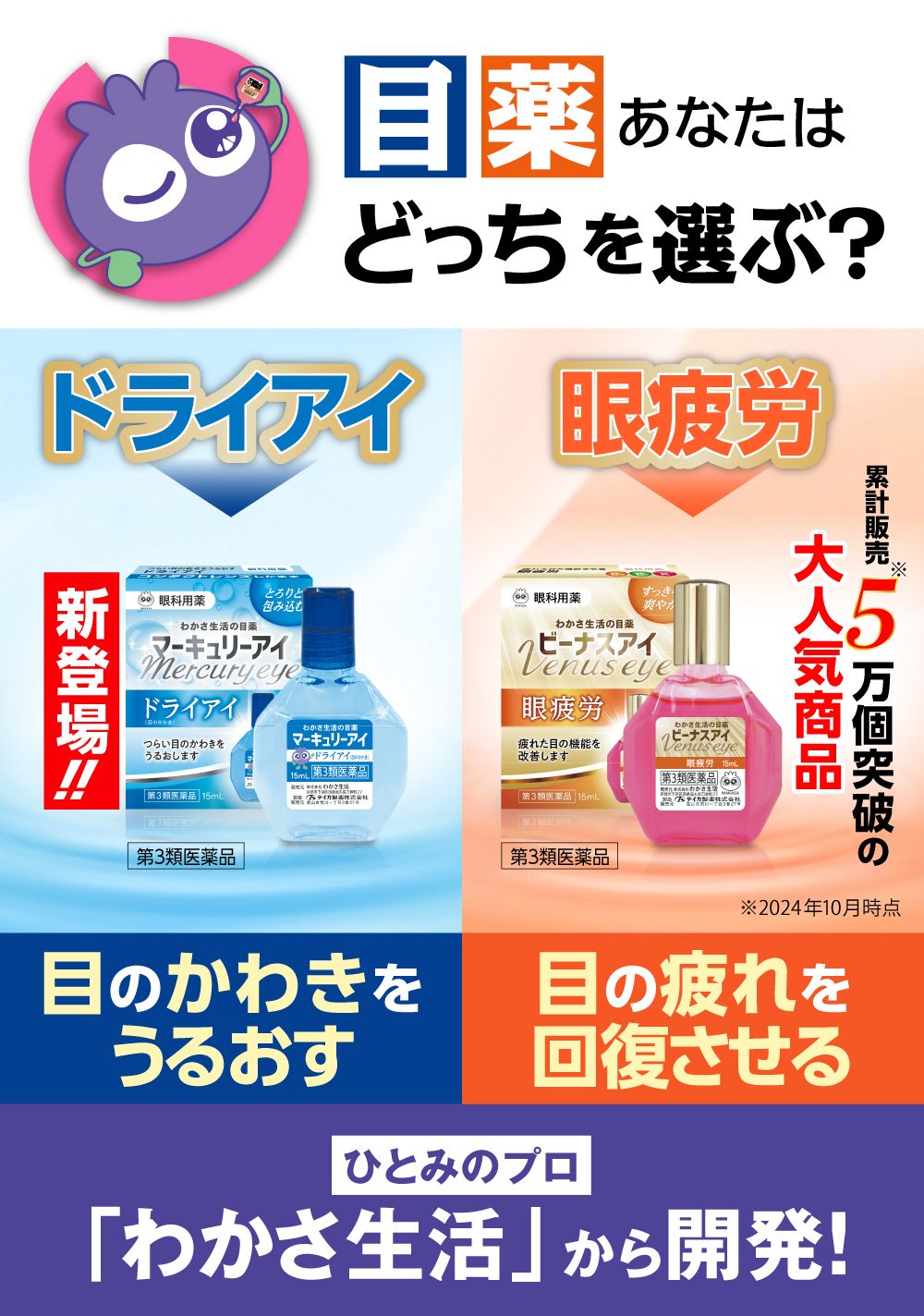 あなたはどっちの目薬を選ぶ？