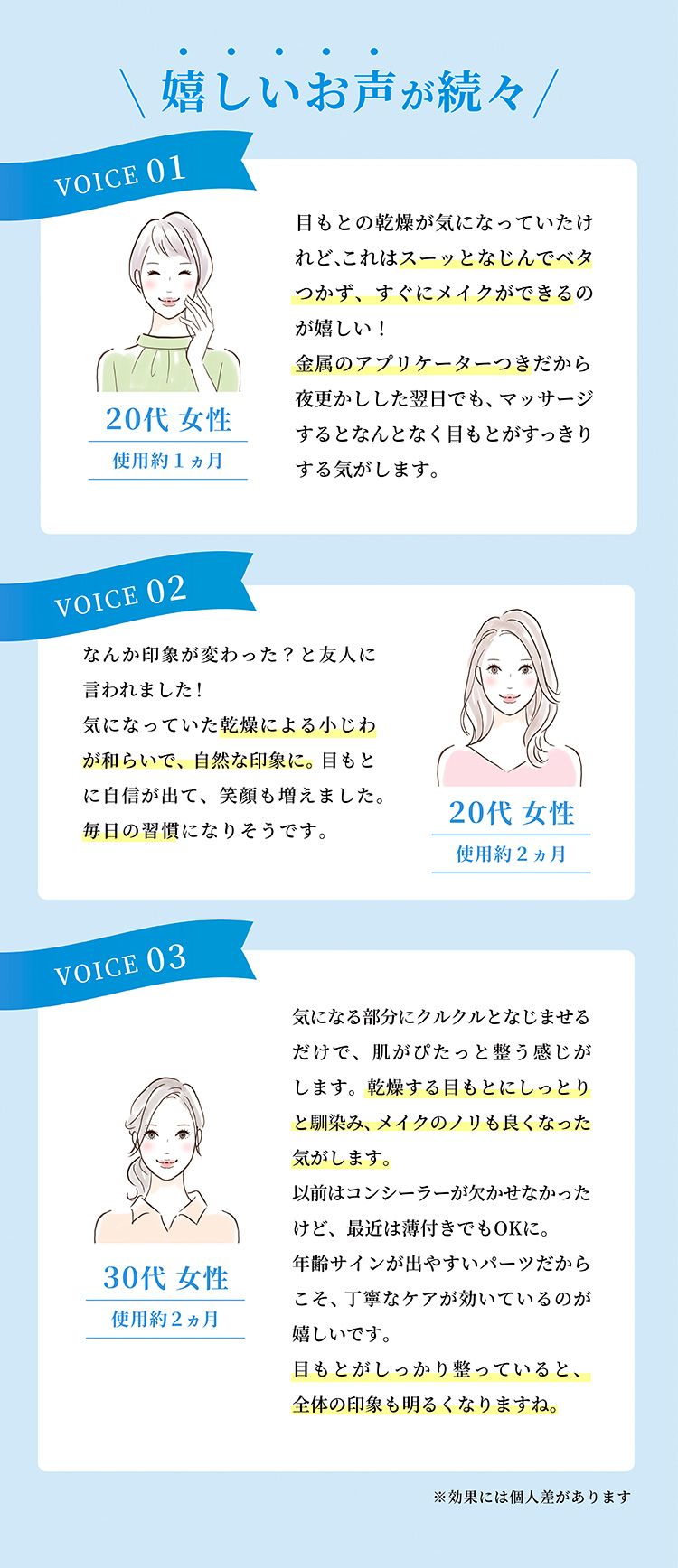 嬉しいお声が続々