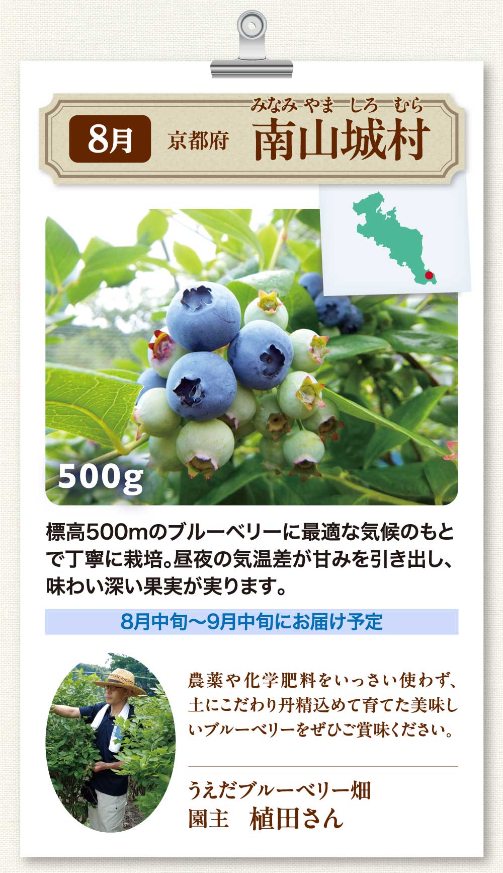 ８月：京都府産・南山城村