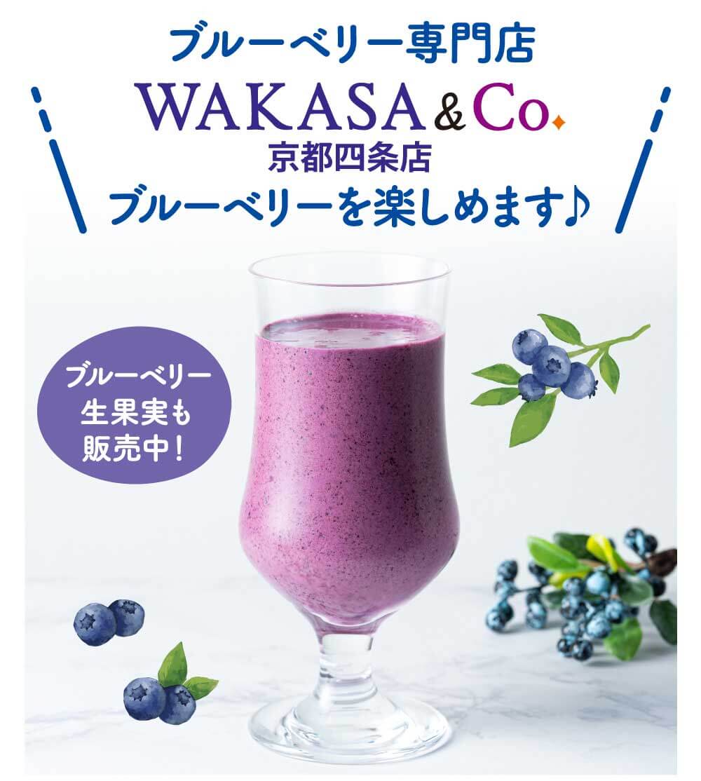 ブルーベリー専門店 WAKASA&Co.京都四条店 ブルーベリーを楽しめます♪