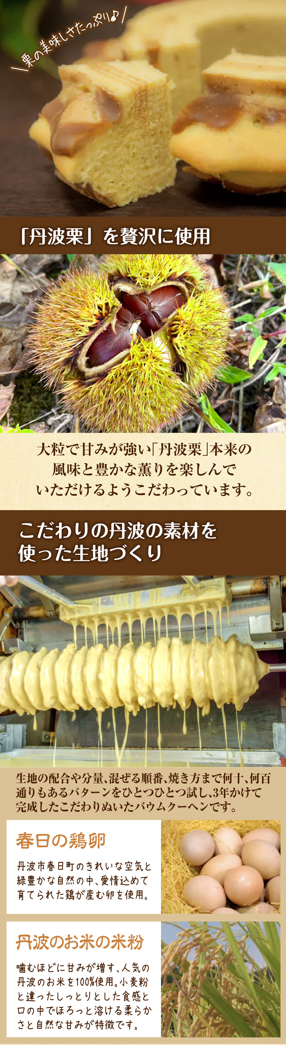 栗の美味しさたっぷり♪「丹波栗」を贅沢に使用