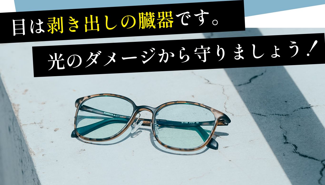 目はむき出しの臓器です、光のダメージから守りましょう！