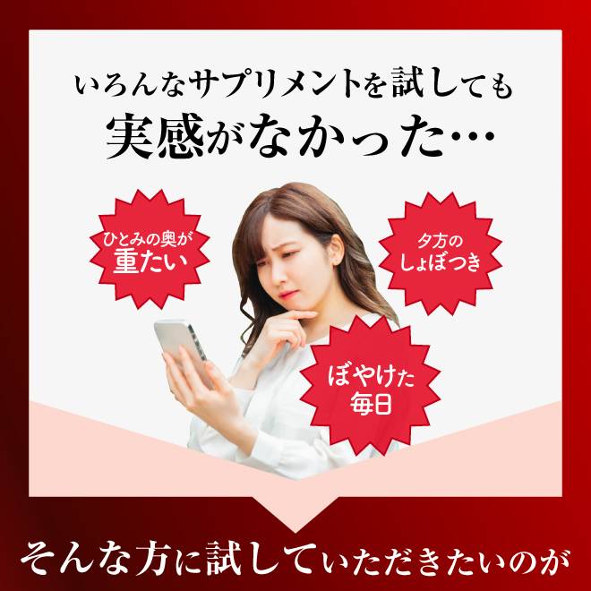 パソコンや細かい作業を長時間することが多い方、ゲーム・スマホなどで目の奥が重たく感じる方、目を酷使して疲れがある方。それはただの疲れとは違います。