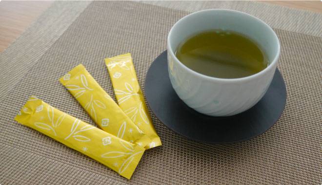 スティック状の粉末茶の画像