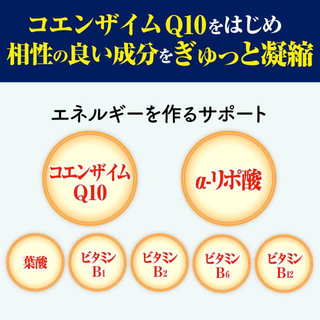 コエンザイムQ10をはじめとする相性の良い成分をぎゅっと凝縮