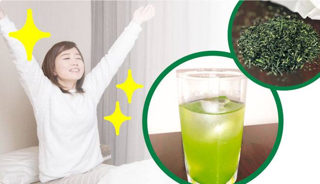 テアニンによってすっきりと朝目覚める女性