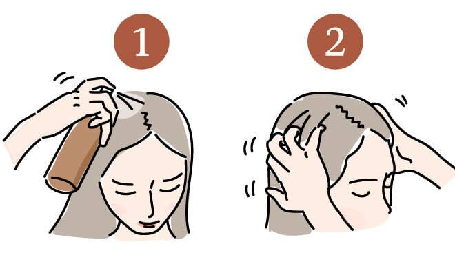 頭皮の化粧水の使い方の説明画像