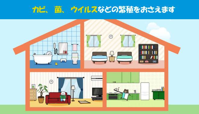 除菌のされた家の中の様子