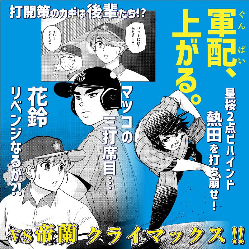 13巻抜粋のコマ「星桜VS帝蘭クライマックス！！」