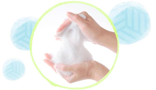 ふわふわの泡立ち