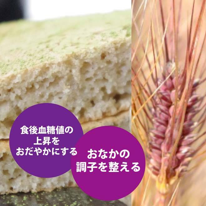 食後血糖値の上昇をおだやかにする、お腹の調子を整える機能をもつ香川県産ダイシモチで作られたパンケーキの画像