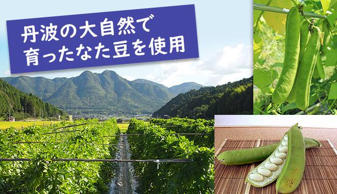 丹波なた豆茶無添加ガムに使用している、丹波の大自然で育ったなた豆