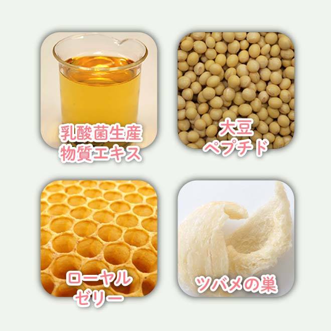 乳酸菌生産物質エキス、ローヤルゼリー、大豆ペプチド、ツバメの巣