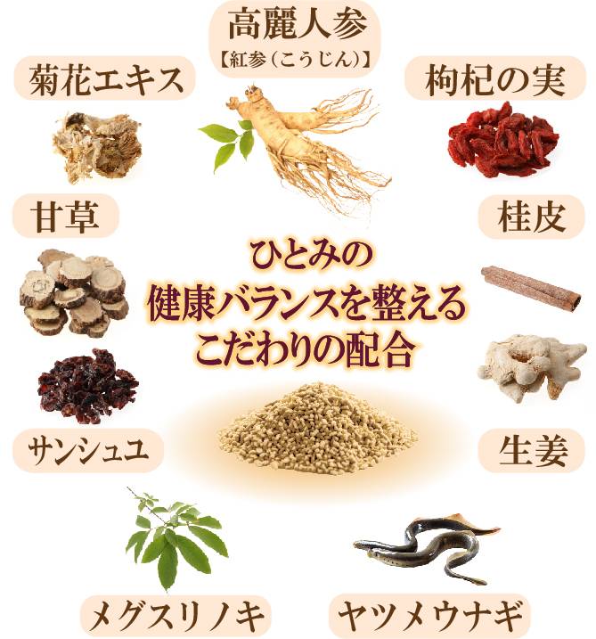 桂皮、牡蠣殻、サンシュユ、山芋の画像